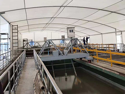 客戶（hù）某廢水處理廠施工現場